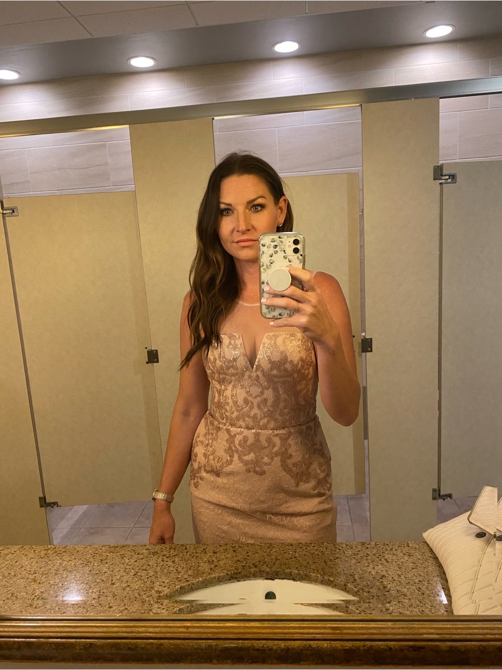 BCBGMaxazria pink sequin dress size 4